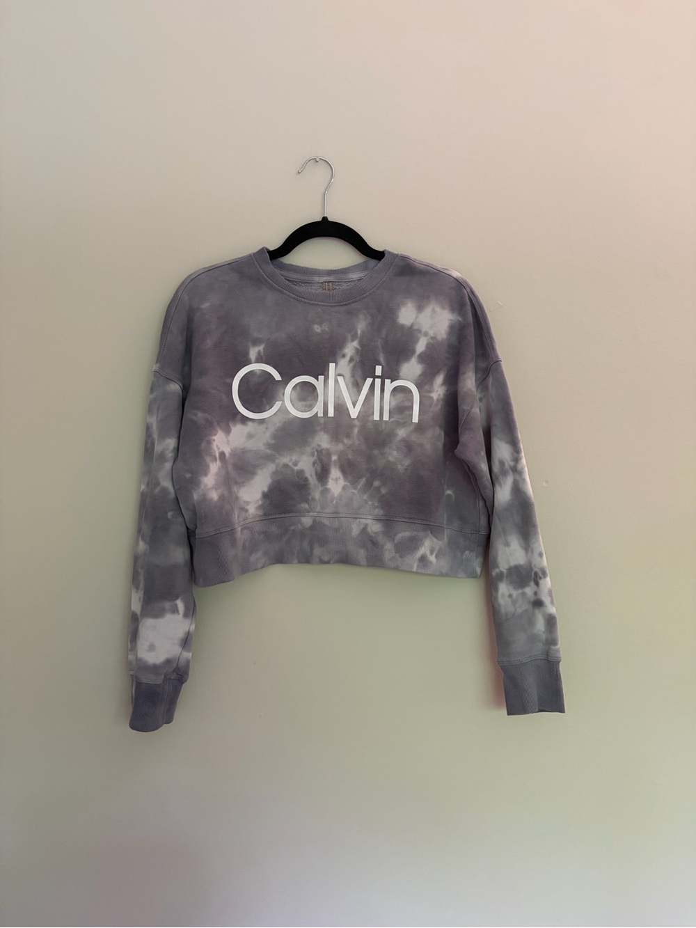 Calvin Klein Cropped Tie-Dye Sweatshirt